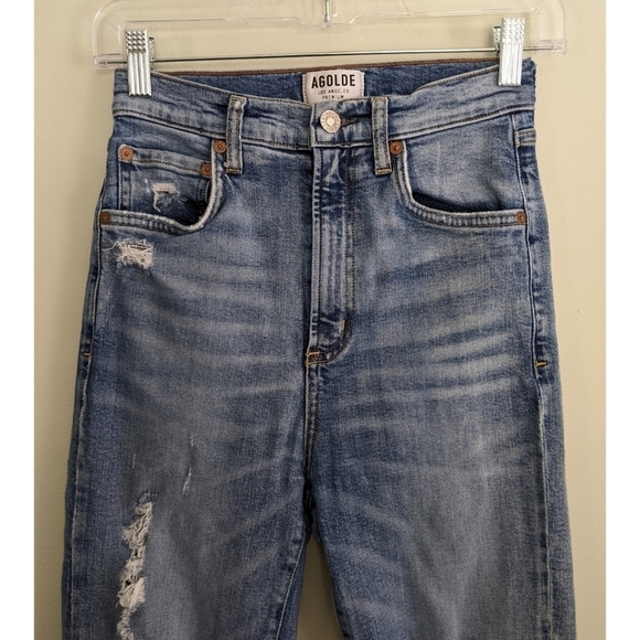 AGOLDE Ruby Crop Super High Rise Slim Straight Outsider 25 - Picture 7 of 7